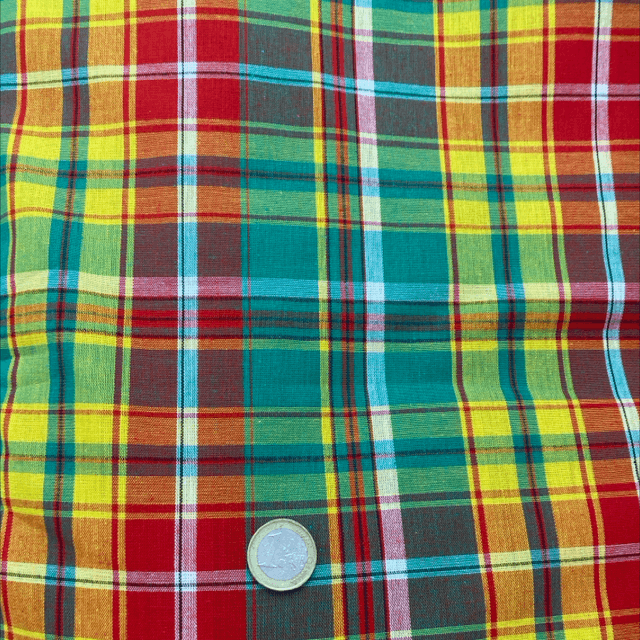 Madras - Rouge jaune vert