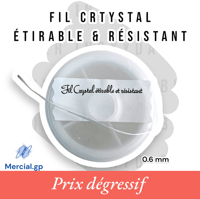 Fil crystal étirable & résistant (50 mm)